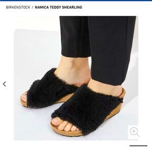 Papillon by Birkenstock Black Shearling Namica Teddy 38